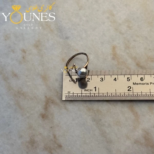 انگشتر موج و مروارید طلا